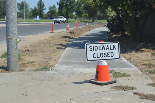 Sidewalks have been completed in the Fox Street extension makeover.